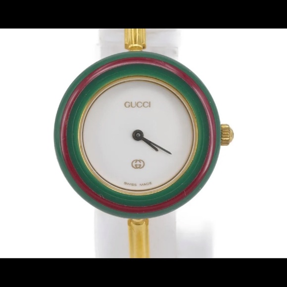 Gucci 14 k Gold Plated Swiss Quartz Collectors Vintage Set/Gold comes w/… - Picture 5 of 11